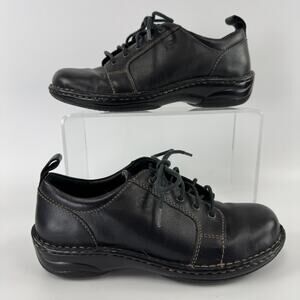BORN Women's Oxford Crafted Footwear Black Leather Lace Up Size 7.5